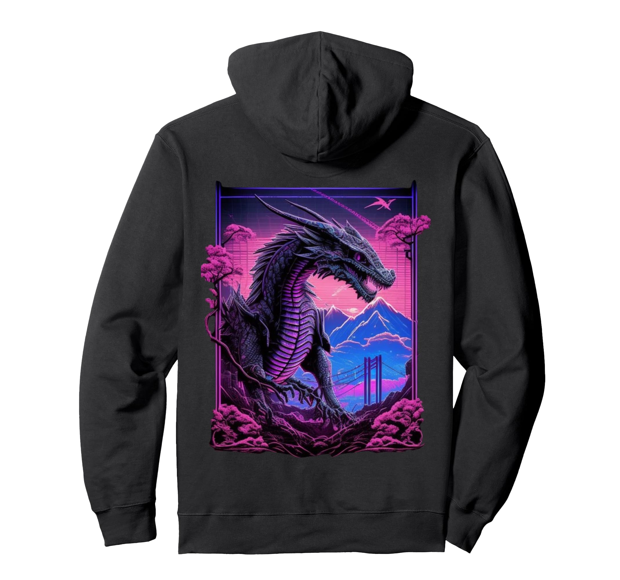 Backprint Japan Aesthetic Vaporwave Hoodie - Unique Graphic Men Women - T-Shirt, Sweatshirt, Hoodie
