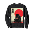 Samurai Cat Ramen Aesthetic Sweatshirt - Minimalist Print Men Women - T-Shirt, Sweatshirt, Hoodie