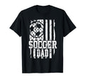 Usa Flag Soccer Dad Soccer Game Day T-Shirt - Minimalist Print Unisex - T-Shirt, Sweatshirt, Hoodie