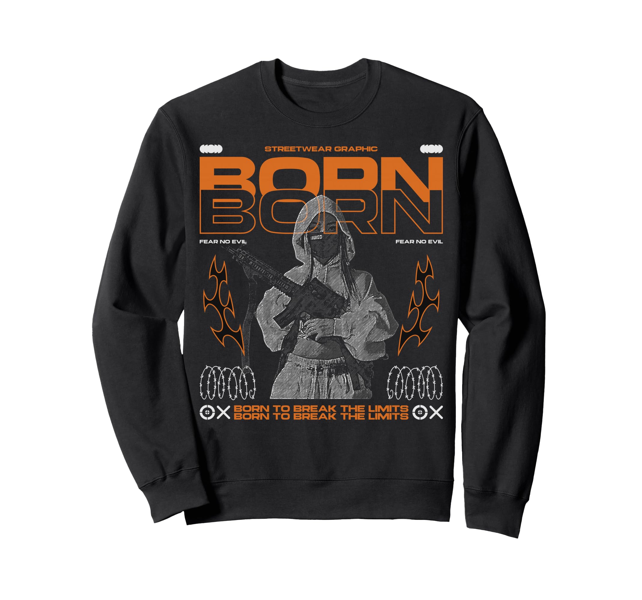 Y2K Born Bold Urban Graffiti Aesthetic Sweatshirt - Unique Graphic Unisex - T-Shirt, Sweatshirt, Hoodie