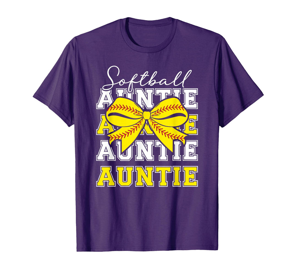Softball Auntie Coquette Softball Aunt T-Shirt - Trendy Graphic Men Women - T-Shirt, Sweatshirt, Hoodie
