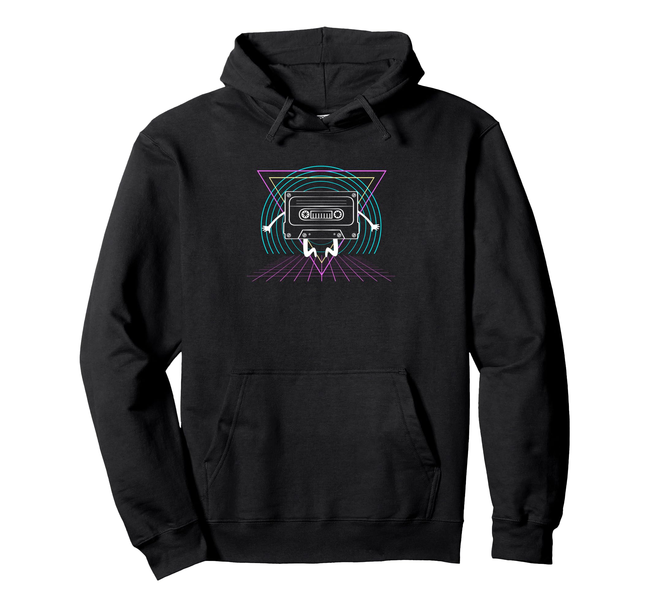 Geometric 90S Cassette Tape Music Hoodie - Aesthetic Graphic Men Women - T-Shirt, Sweatshirt, Hoodie