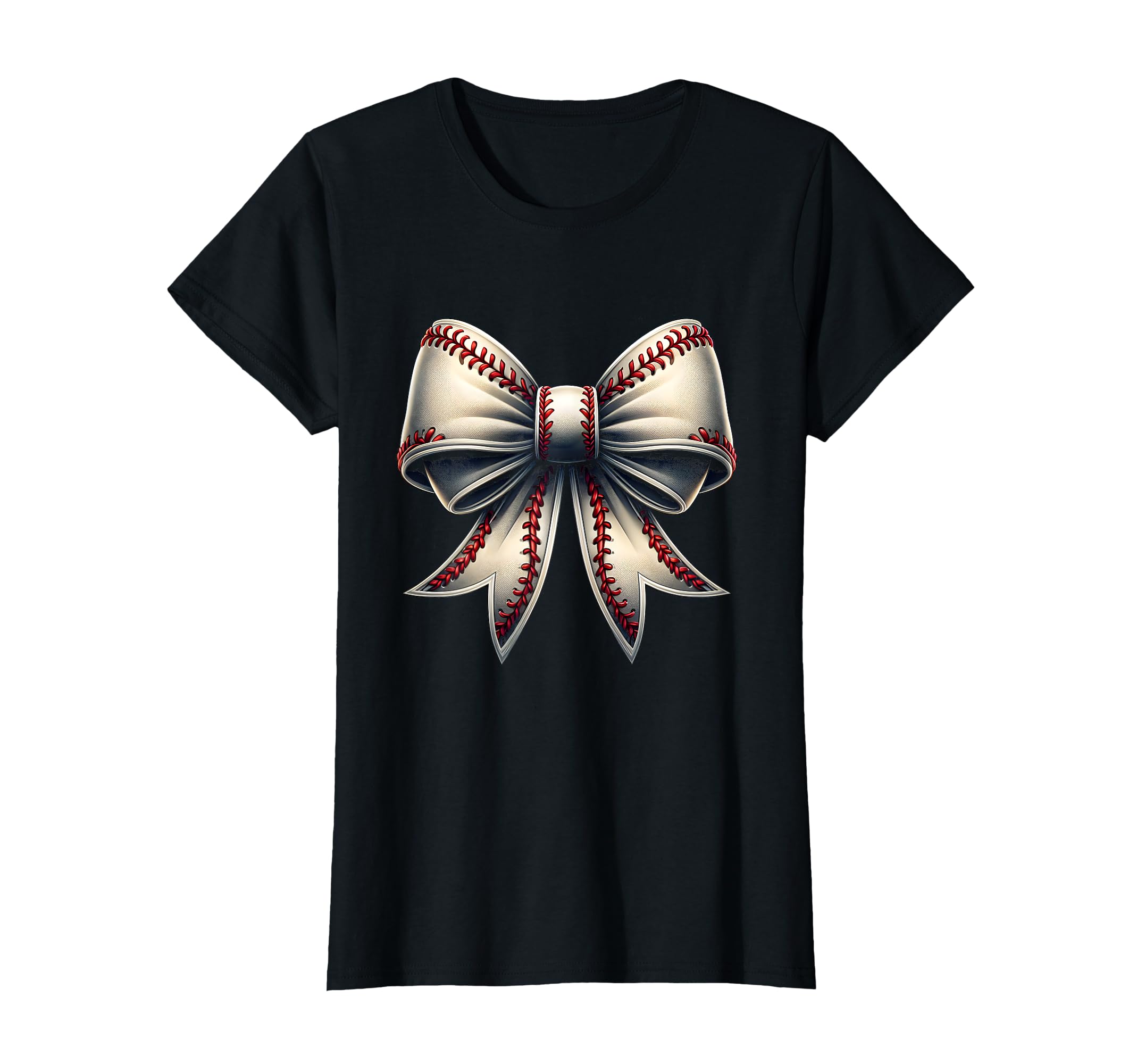 Baseball Bow Baseball Mom Mothers Day T-Shirt - Graphic Print Men Women - T-Shirt, Sweatshirt, Hoodie