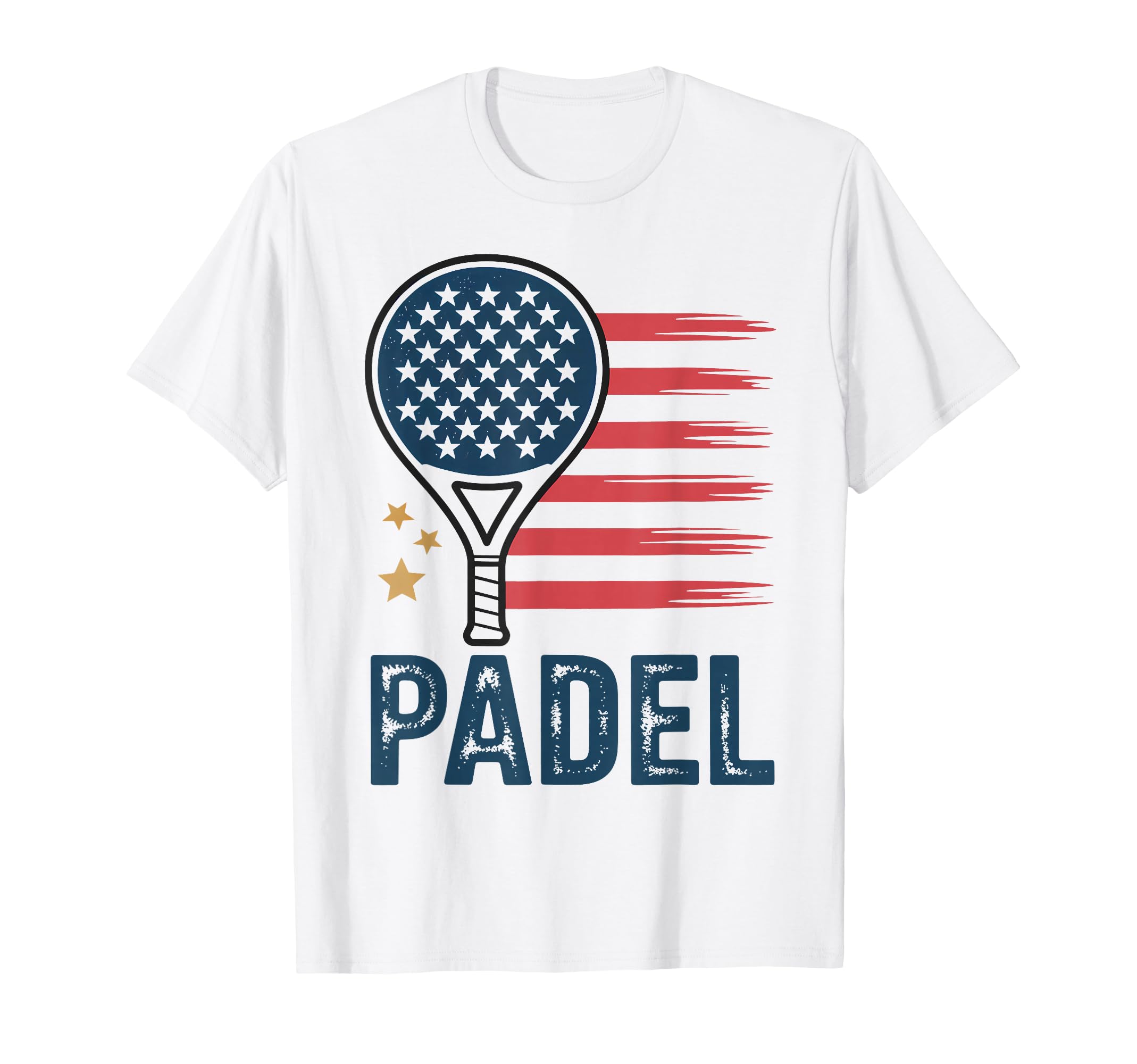 Patriotic Padel Usa Distressed Sports T-Shirt - Novelty Apparel Men Women - T-Shirt, Sweatshirt, Hoodie
