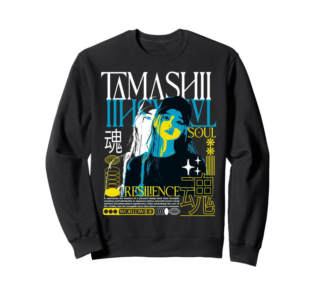 Y2K Japanese Bold Urban Graffiti Sweatshirt - Graphic Print Men Women - T-Shirt, Sweatshirt, Hoodie