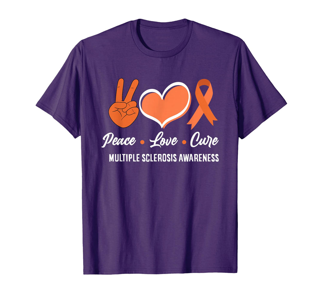 Ms Warrior Peace Love Cure T-Shirt - Casual Everyday Wear for Adults - T-Shirt, Sweatshirt, Hoodie