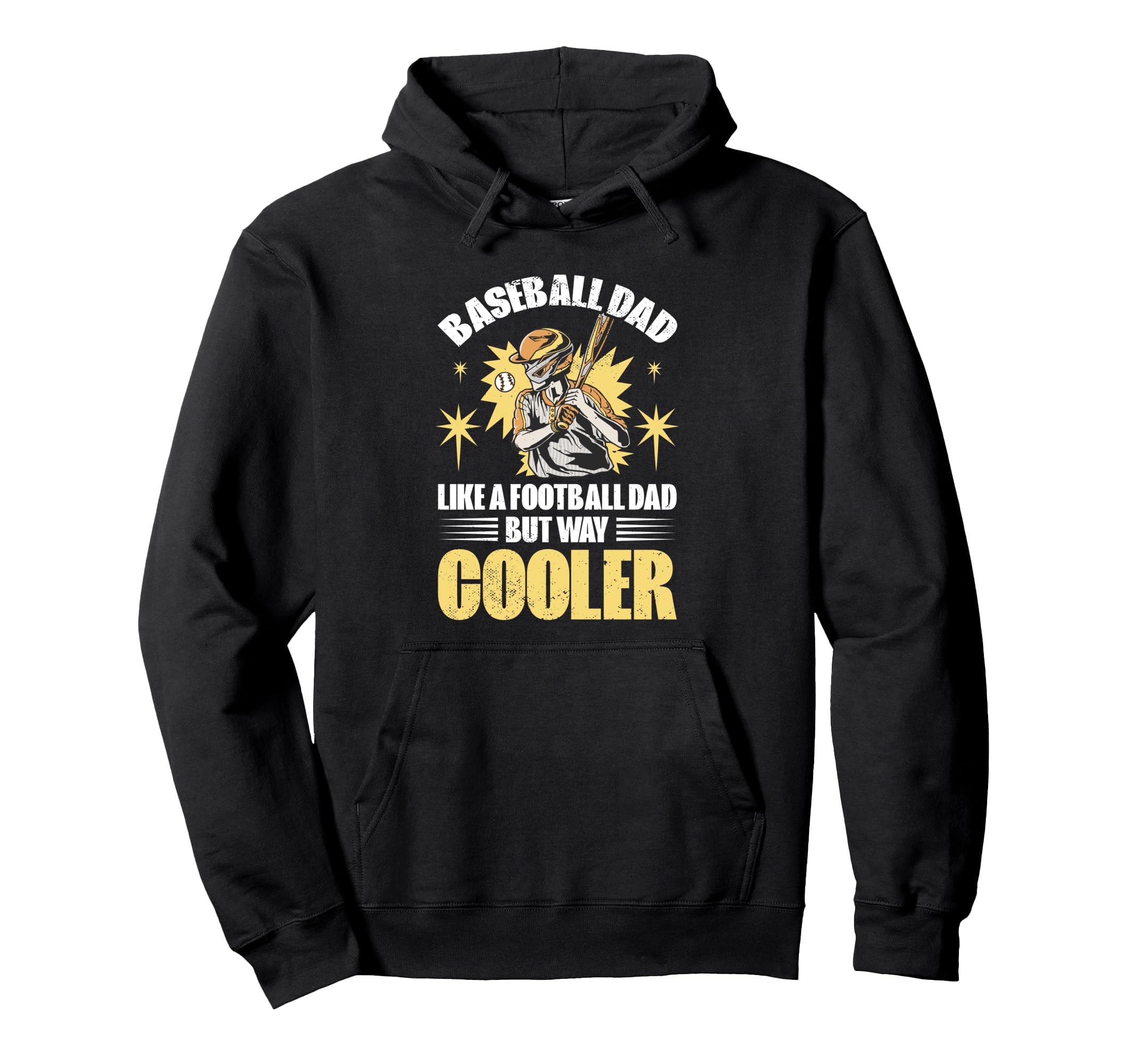 Fathers Day Baseball Dad Parent Hoodie - Unique Graphic Unisex - T-Shirt, Sweatshirt, Hoodie