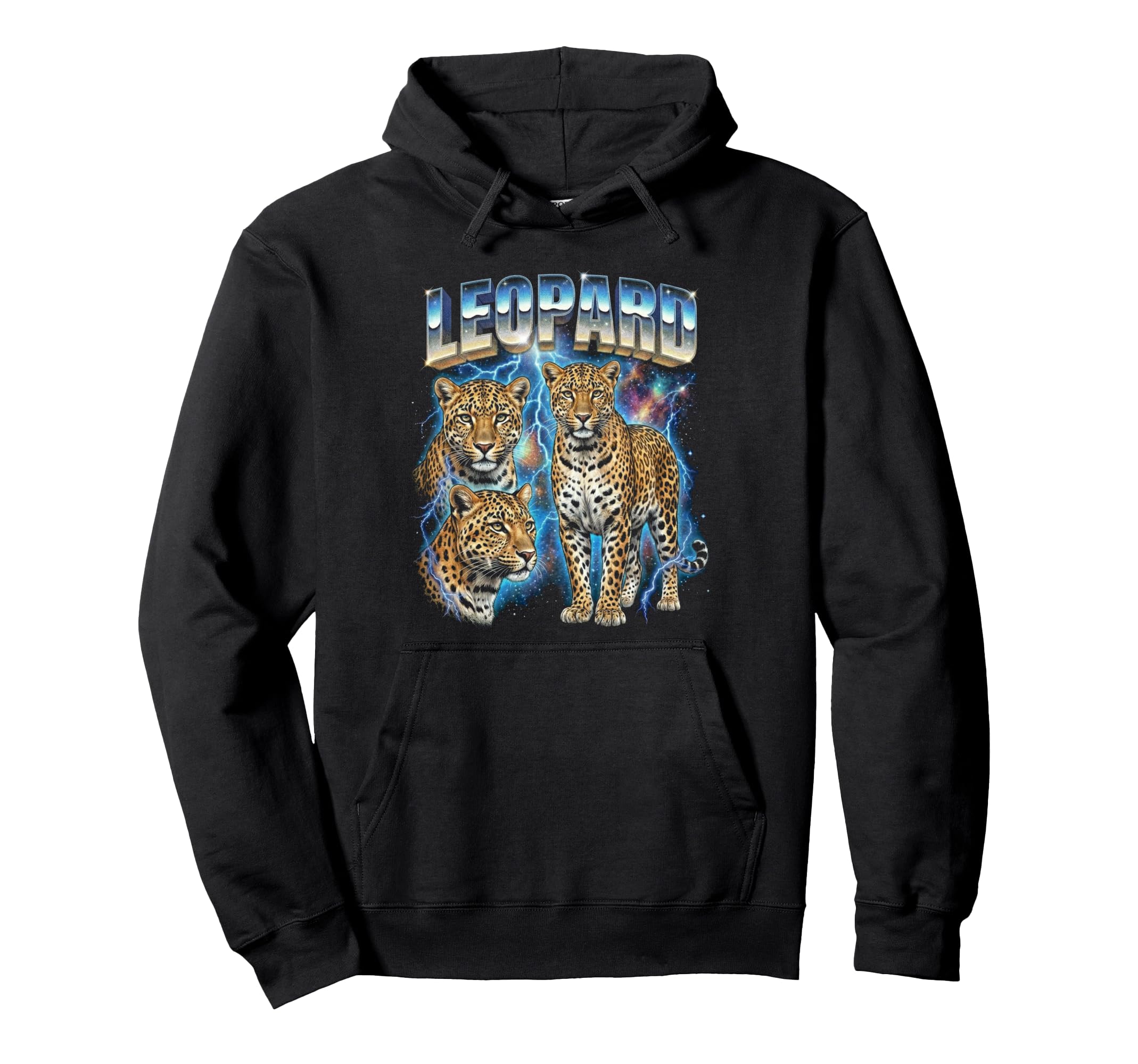Leopard 80S Funny Leopard 90S Hoodie - Custom Art Print Unisex - T-Shirt, Sweatshirt, Hoodie