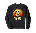 43Rd Birthday Legend Since April Sweatshirt - Novelty Apparel for Adults - T-Shirt, Sweatshirt, Hoodie