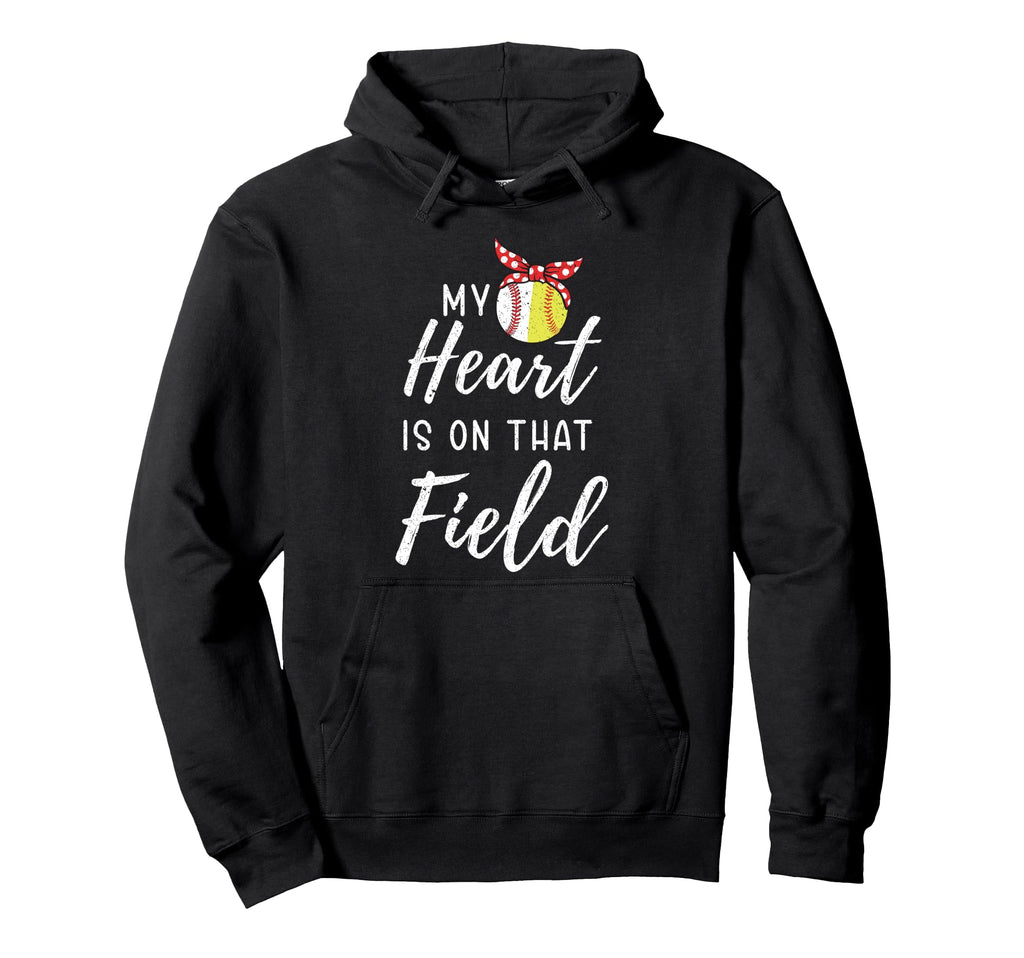 My Heart Is That Field Funny Baseball Hoodie - Minimalist Print for Adults - T-Shirt, Sweatshirt, Hoodie