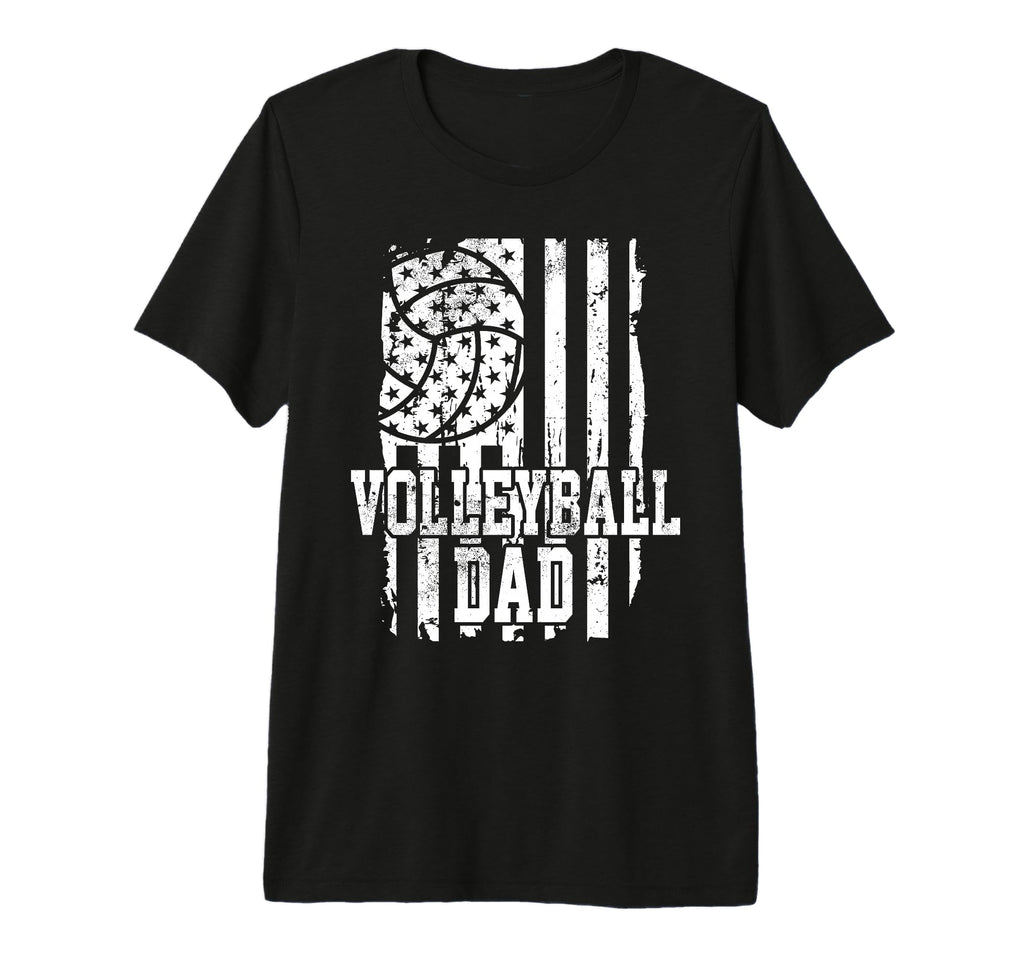 Usa Flag Volleyball Dad Volleyball Game T-Shirt - Graphic Print Men Women - T-Shirt, Sweatshirt, Hoodie