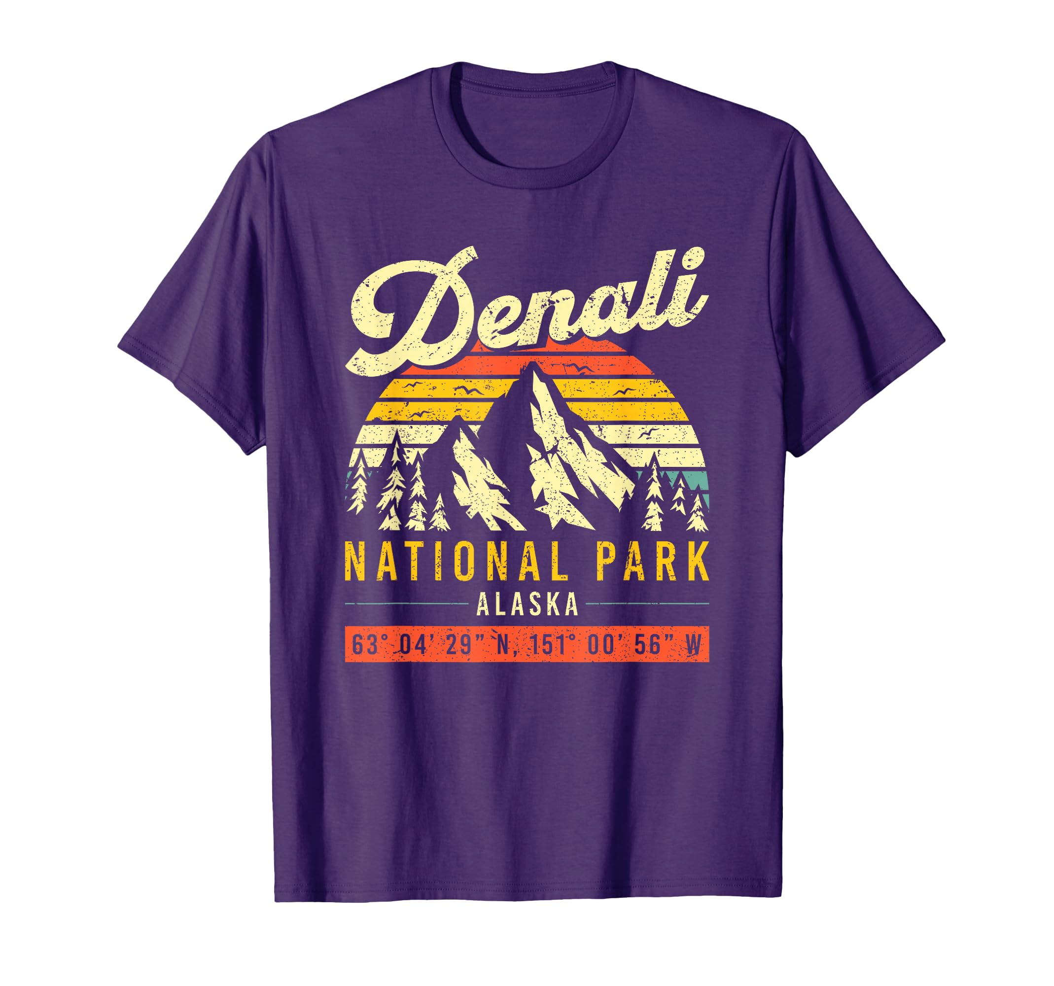 Denali Coordinate Alaska National T-Shirt - Fun Novelty Design for Adults - T-Shirt, Sweatshirt, Hoodie
