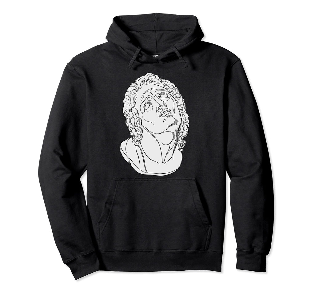 Vaporwave Roman Bust Steam Wave Hoodie - Streetwear Style for Adults - T-Shirt, Sweatshirt, Hoodie