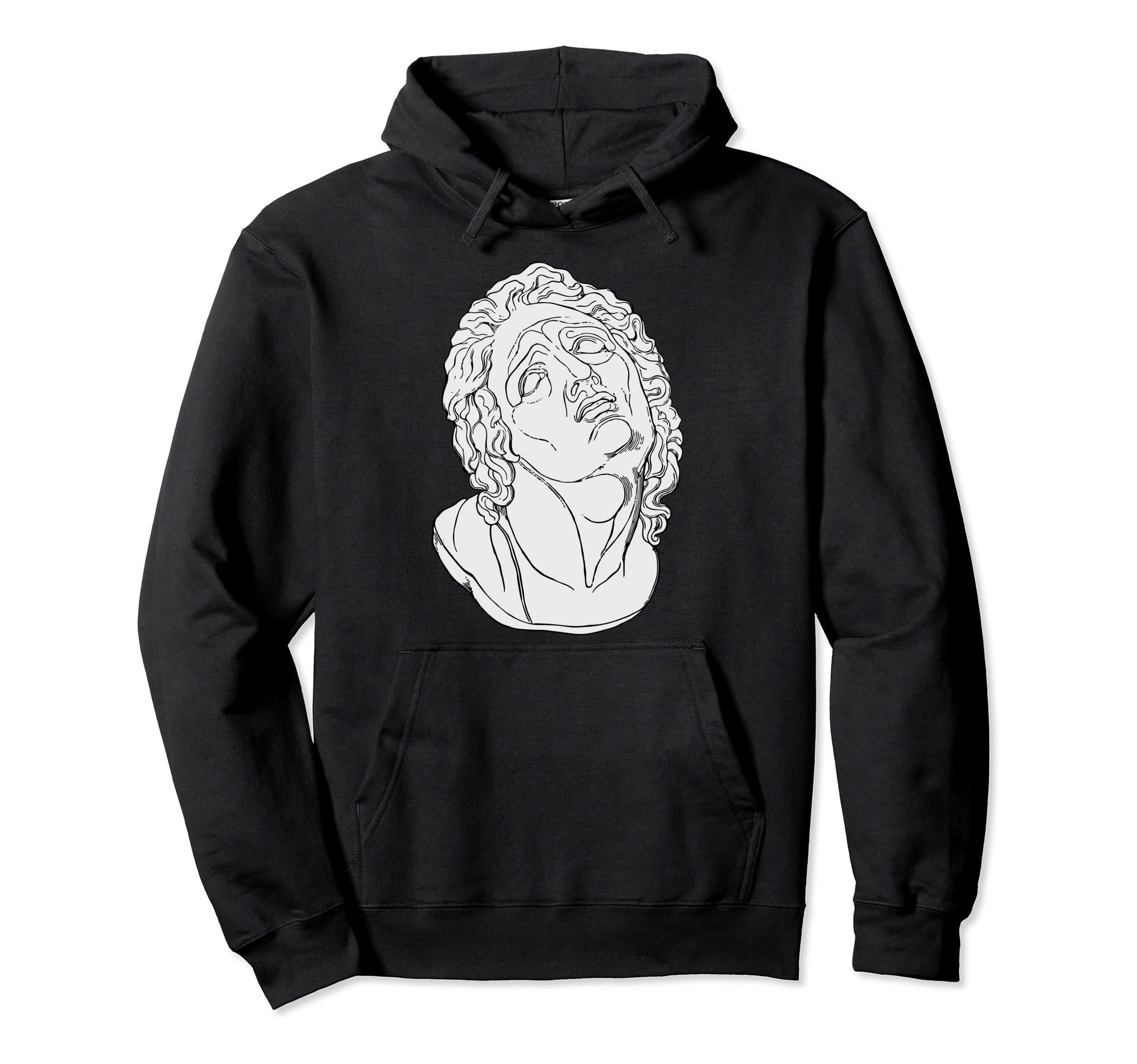 Vaporwave Roman Bust Steam Wave Hoodie - Streetwear Style for Adults - T-Shirt, Sweatshirt, Hoodie