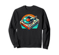 80S 90S Vinyl Record Player Sweatshirt - Casual Everyday Wear Unisex - T-Shirt, Sweatshirt, Hoodie