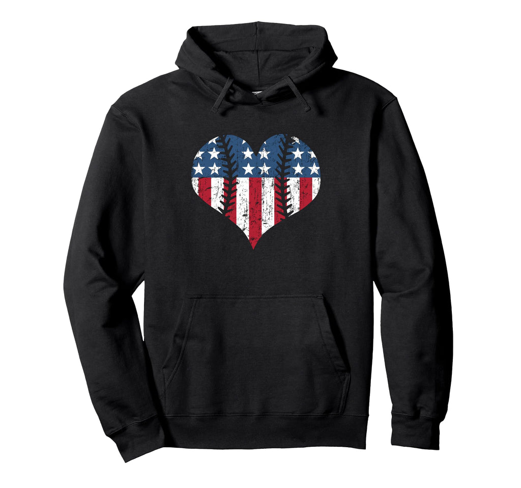 Love Baseball Heart Laces American Hoodie - Custom Art Print for Adults - T-Shirt, Sweatshirt, Hoodie
