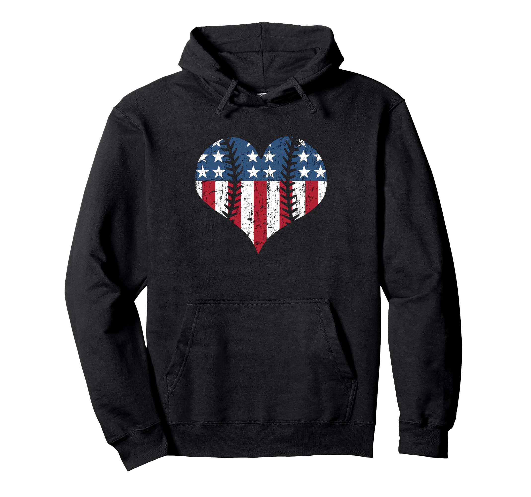 Love Baseball Heart Laces American Hoodie - Custom Art Print for Adults - T-Shirt, Sweatshirt, Hoodie
