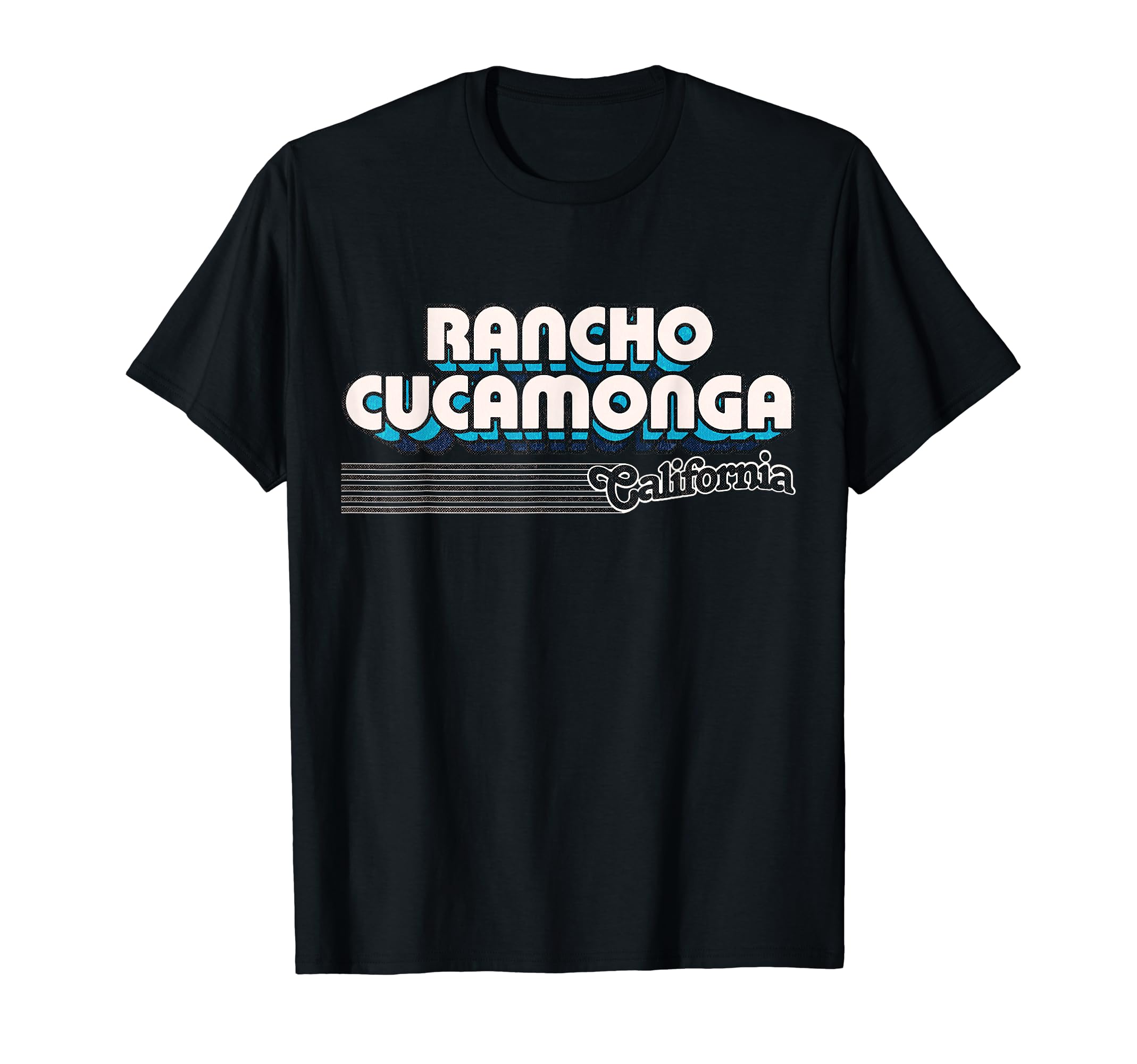 Rancho Cucamonga California Stripes T-Shirt - Aesthetic Graphic Unisex - T-Shirt, Sweatshirt, Hoodie