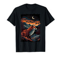 Fox Silhouette Mountain Sunset Wildlife T-Shirt - Custom Art Print Unisex - T-Shirt, Sweatshirt, Hoodie