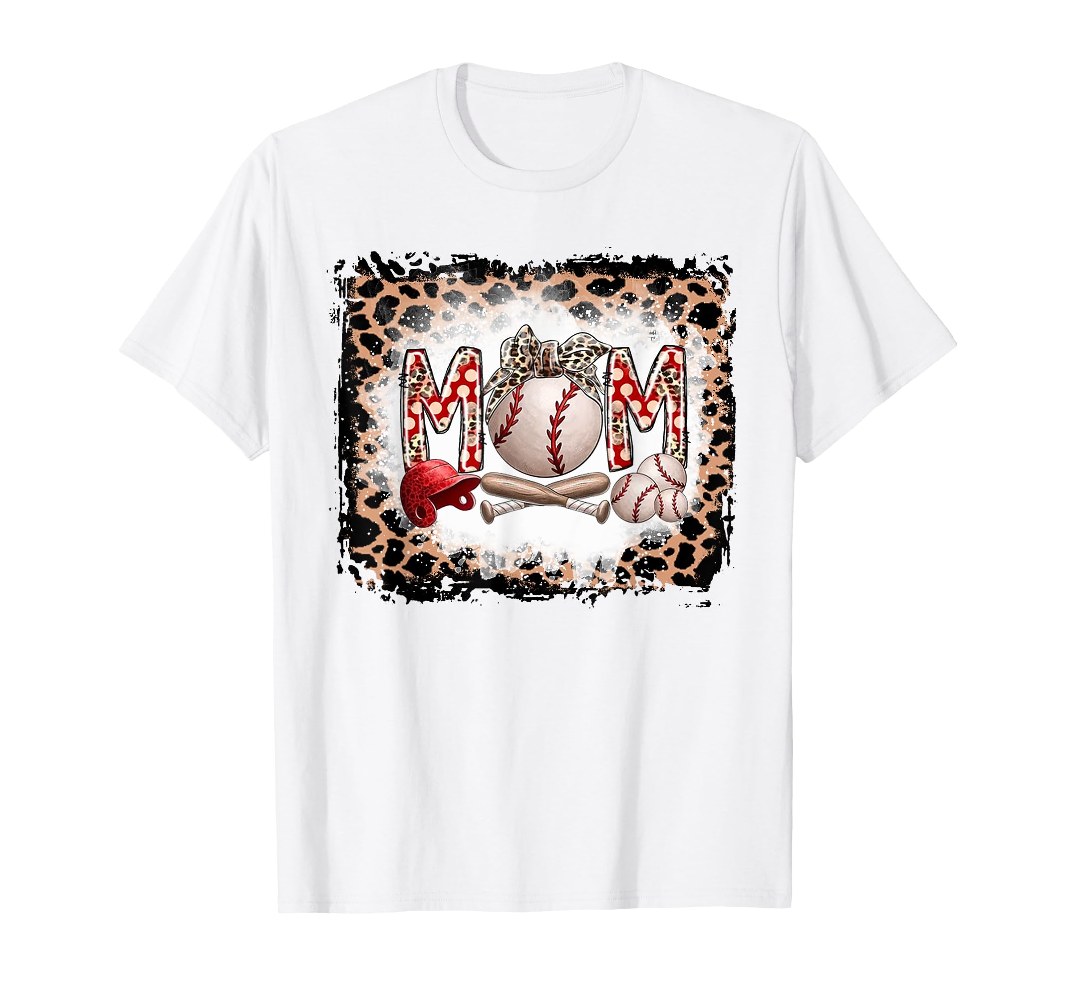 Baseball Mama Baseball Mom Bleached T-Shirt - Aesthetic Graphic Unisex - T-Shirt, Sweatshirt, Hoodie