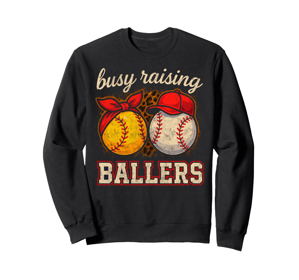 Baseball Softball Mom Grandma Busy Sweatshirt - Minimalist Print Men Women - T-Shirt, Sweatshirt, Hoodie