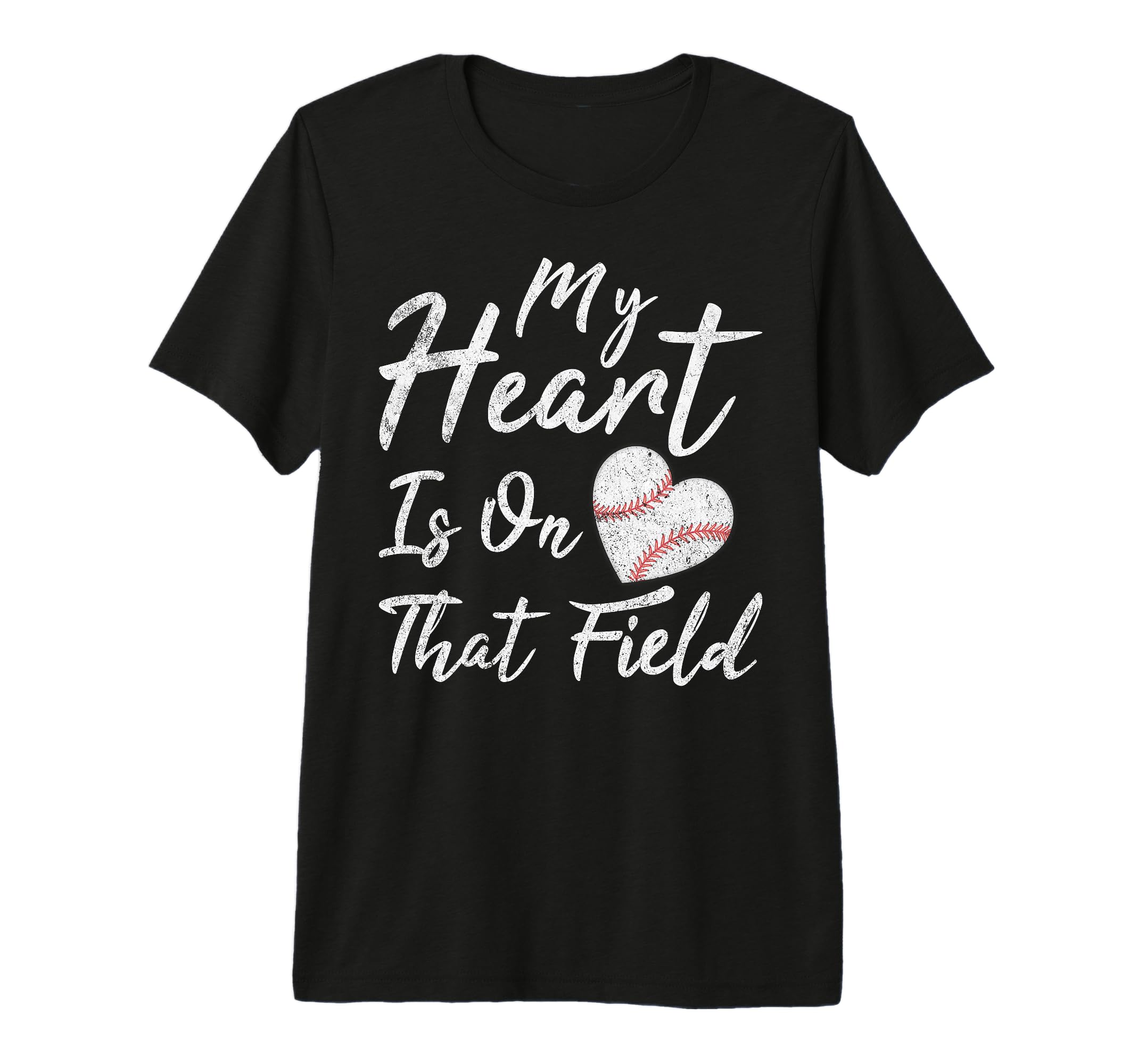 My Heart Is That Field Baseball Mom Mama T-Shirt - Minimalist Print Unisex - T-Shirt, Sweatshirt, Hoodie