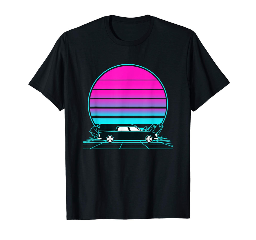 Sunset Hearse T-Shirt - Minimalist Print for Adults - T-Shirt, Sweatshirt, Hoodie