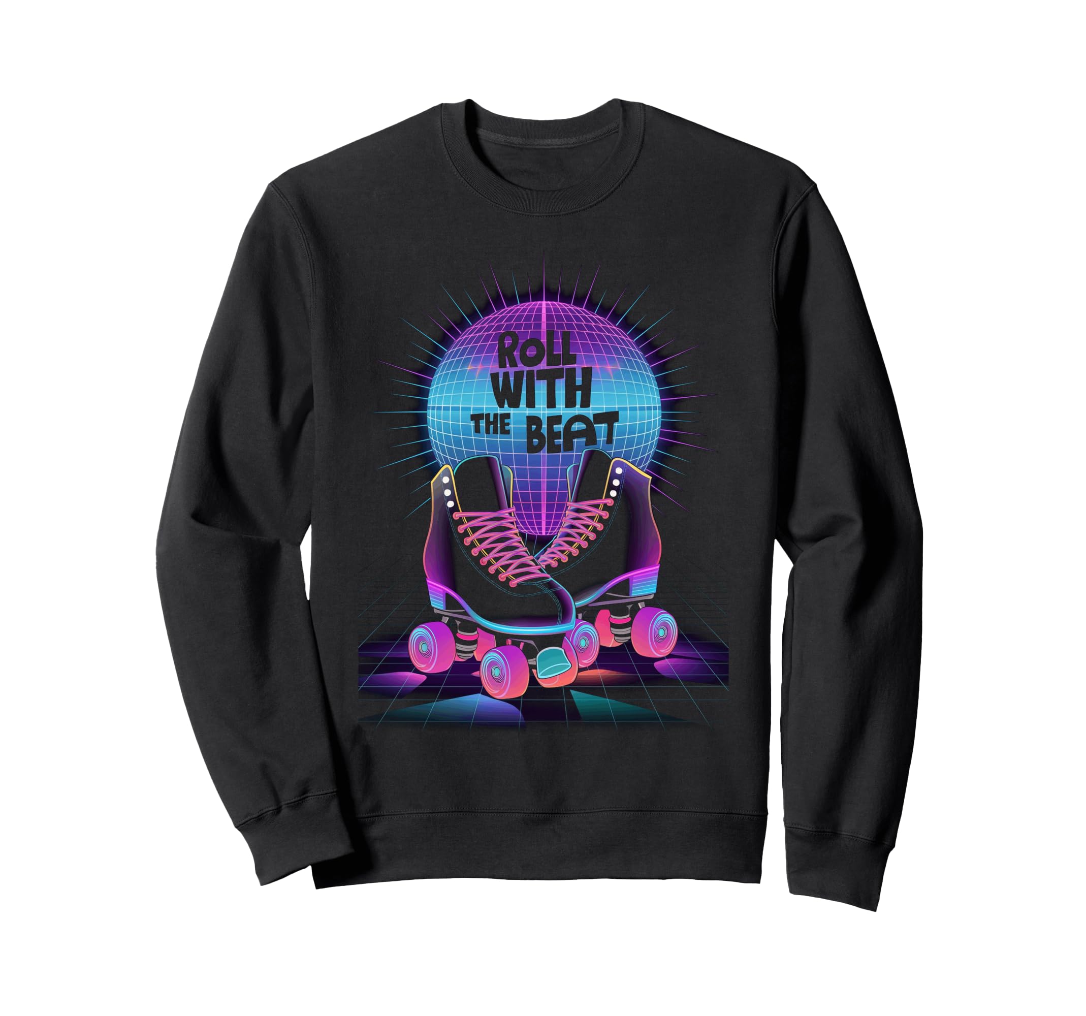 Rollerskates Roll Beat Funny 70S 80S Sweatshirt - Minimalist Print Unisex - T-Shirt, Sweatshirt, Hoodie