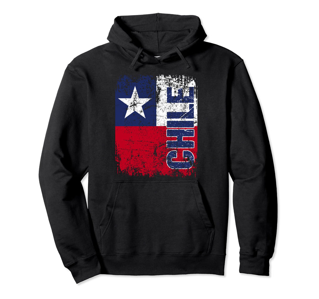 Chile Flag Distressed Chile Hoodie - Aesthetic Graphic for Adults - T-Shirt, Sweatshirt, Hoodie