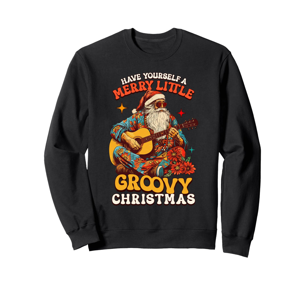 Gypsy Santa Guitarist Groovy Funky Sweatshirt - Trendy Graphic Men Women - T-Shirt, Sweatshirt, Hoodie