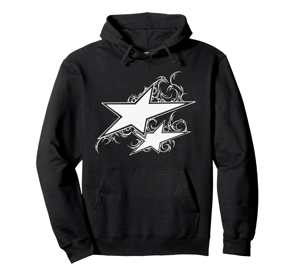 Y2K 90S Tattoo Styl Double Star Hoodie - Graphic Print for Adults - T-Shirt, Sweatshirt, Hoodie