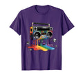 Rainbow Dripping Paint Boombox T-Shirt - Streetwear Style Men Women - T-Shirt, Sweatshirt, Hoodie