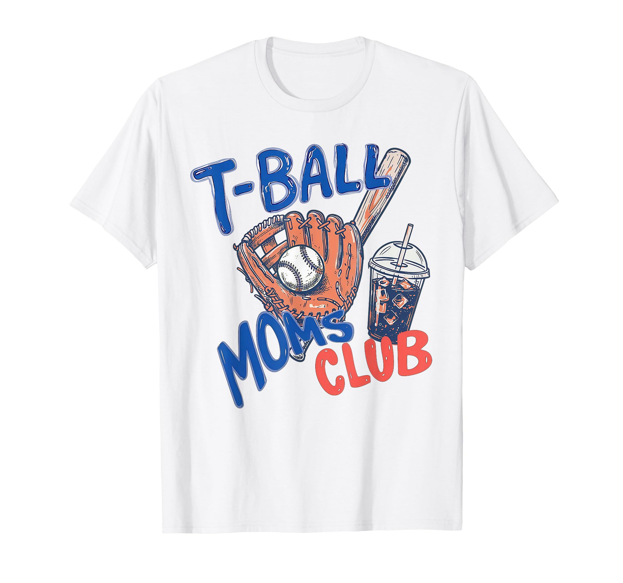 T Ball Moms Club Game Day Tball Mom T-Shirt - Fun Novelty Design Unisex - T-Shirt, Sweatshirt, Hoodie