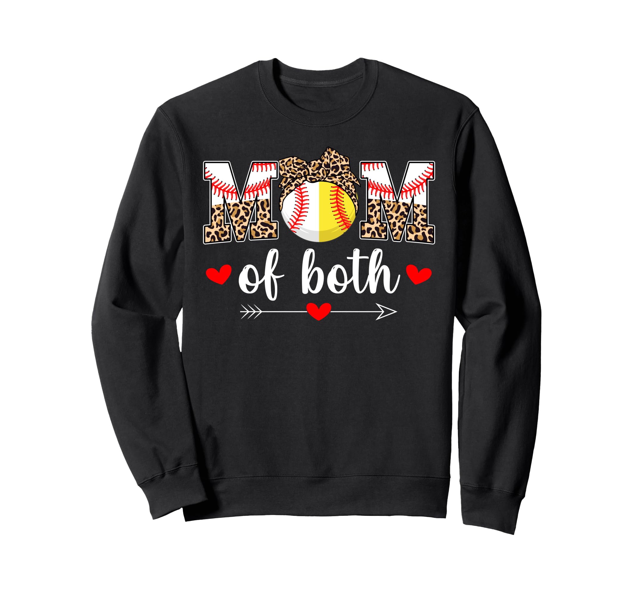 Mom Both Baseball Softball Mama Sweatshirt - Minimalist Print Unisex - T-Shirt, Sweatshirt, Hoodie