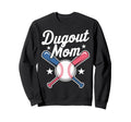 Dugout Mom Baseball Sweatshirt - Graphic Print for Adults - T-Shirt, Sweatshirt, Hoodie