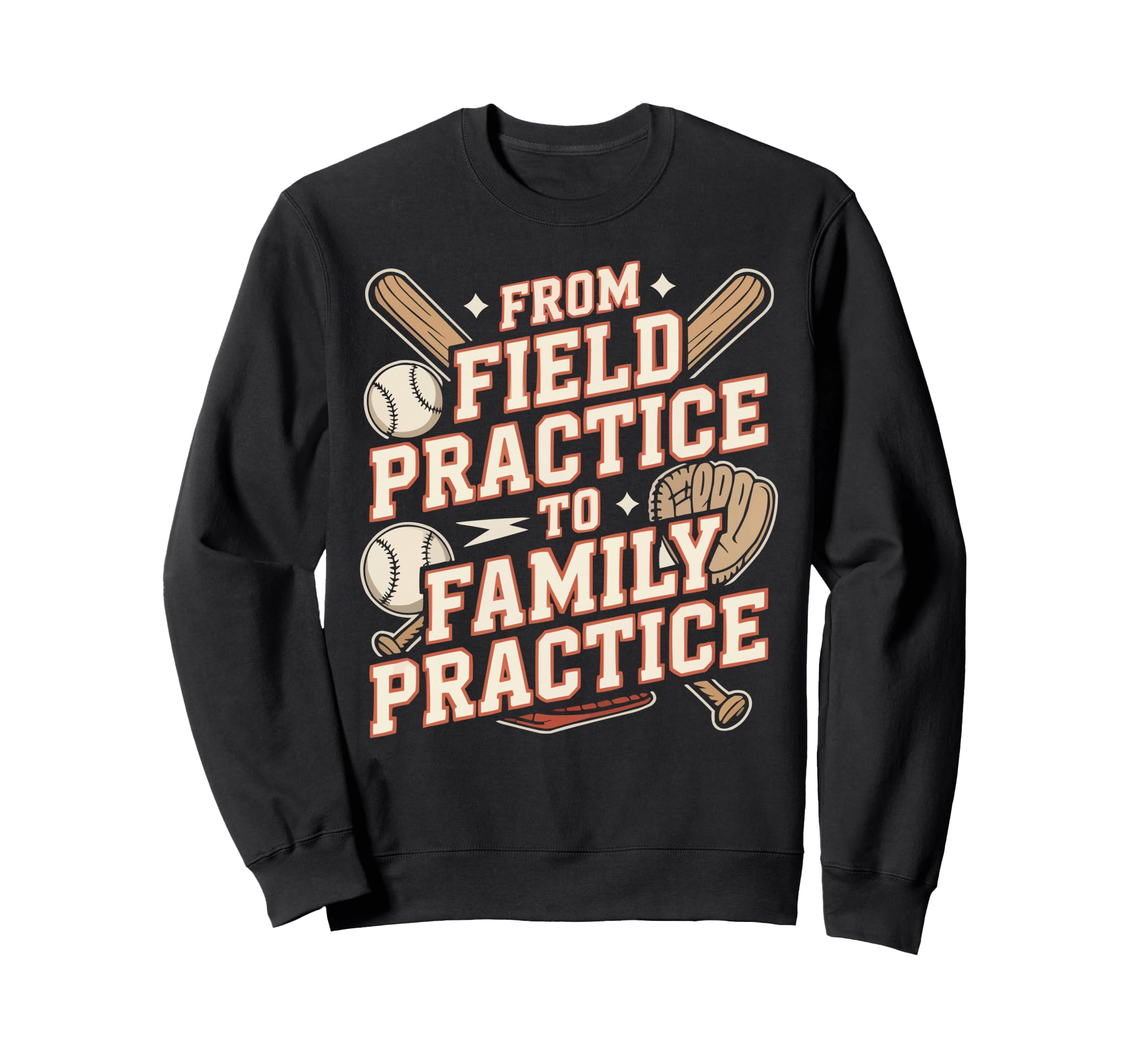 Baseball Dad Baseballer Daddy Sweatshirt - Casual Everyday Wear Men Women - T-Shirt, Sweatshirt, Hoodie