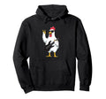 Rock Chicken Funny Animal Guitarist Hoodie - Unique Graphic for Adults - T-Shirt, Sweatshirt, Hoodie