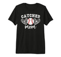Baseball Catcher Mom Hearts Mom Baseball T-Shirt - Trendy Graphic Unisex - T-Shirt, Sweatshirt, Hoodie