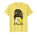 Tennis And Baseball Mom Life Messy Bun T-Shirt - Fun Novelty Design Unisex - T-Shirt, Sweatshirt, Hoodie