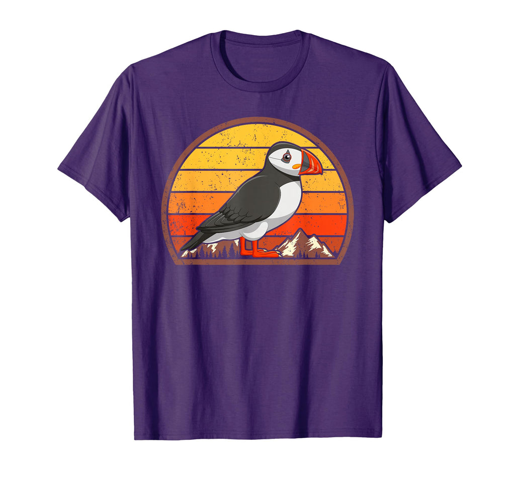 Sunset Puffin Lover Gift Puffin T-Shirt - Custom Art Print Men Women - T-Shirt, Sweatshirt, Hoodie