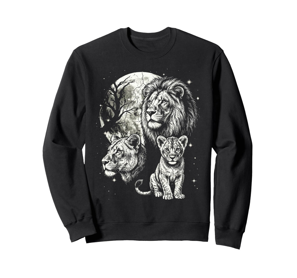 Lion 90S Aesthetic Y2K Lion Sweatshirt - Minimalist Print Men Women - T-Shirt, Sweatshirt, Hoodie