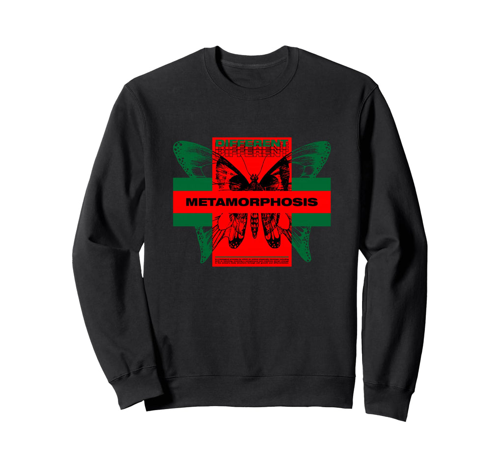 Butterfly Metamorphosis Y2K Grunge Sweatshirt - Custom Art Print Unisex - T-Shirt, Sweatshirt, Hoodie