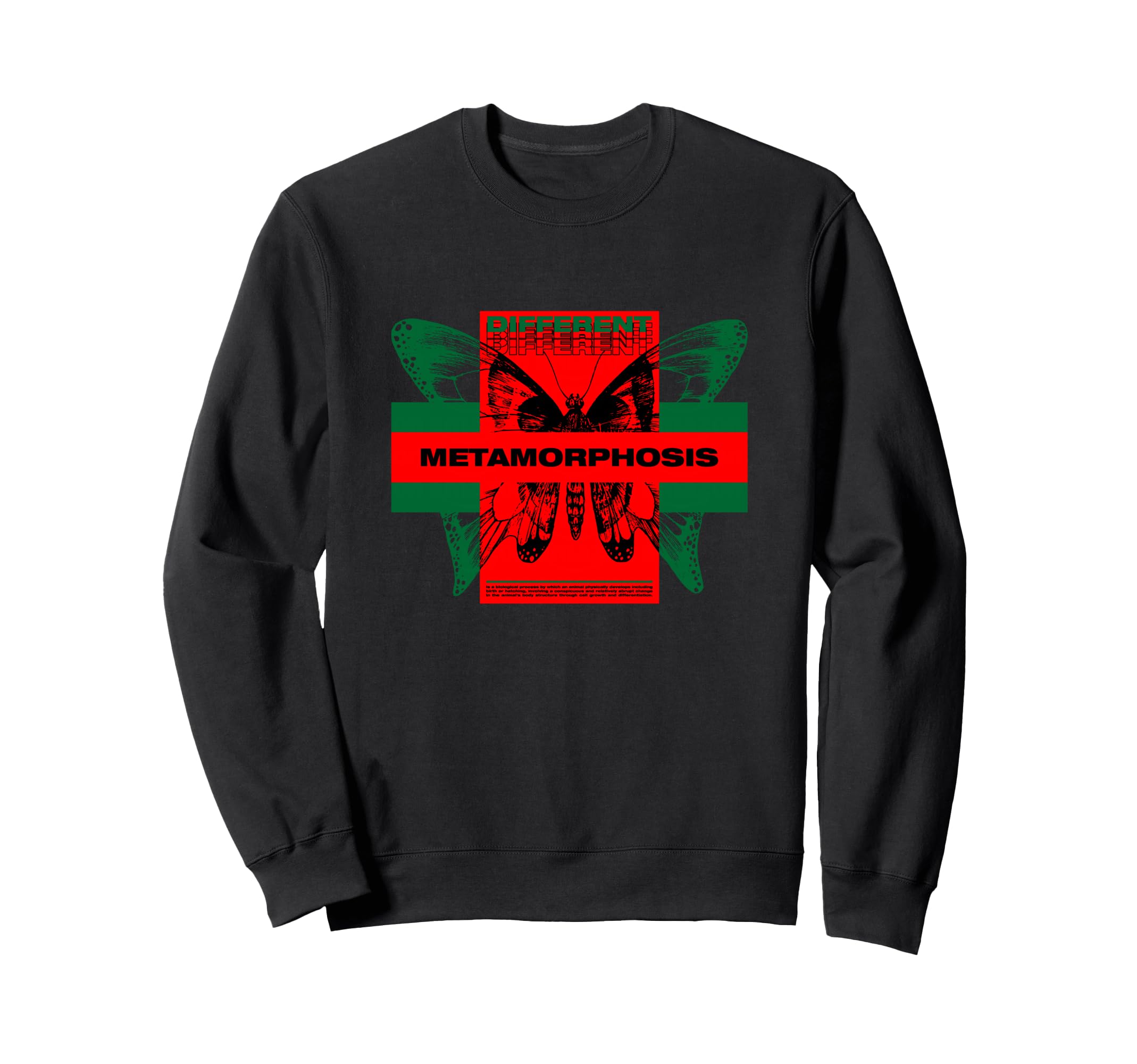 Butterfly Metamorphosis Y2K Grunge Sweatshirt - Custom Art Print Unisex - T-Shirt, Sweatshirt, Hoodie