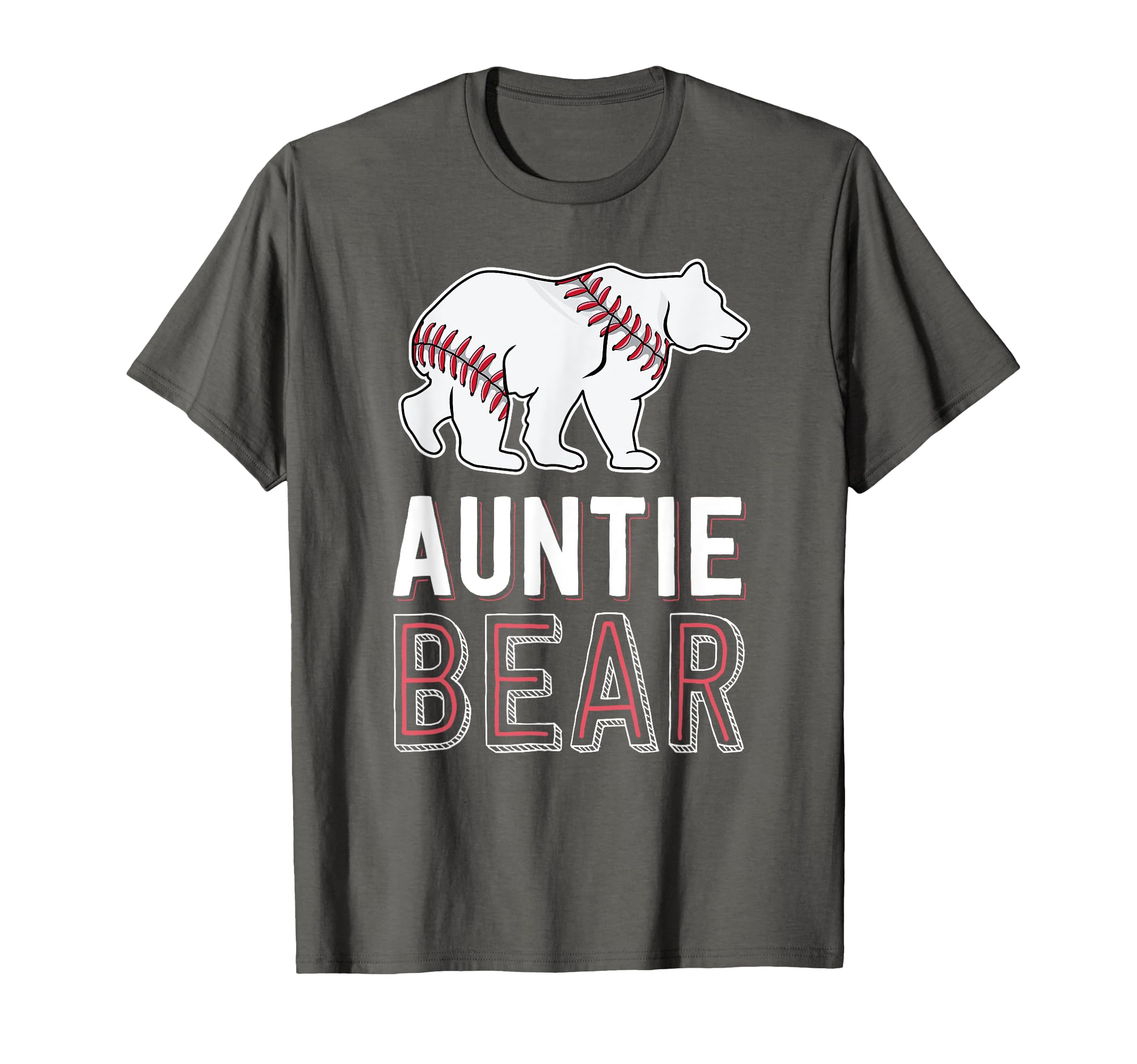 Auntie Bear Baseball Aunt Shirts T-Shirt - Fun Novelty Design for Adults - T-Shirt, Sweatshirt, Hoodie