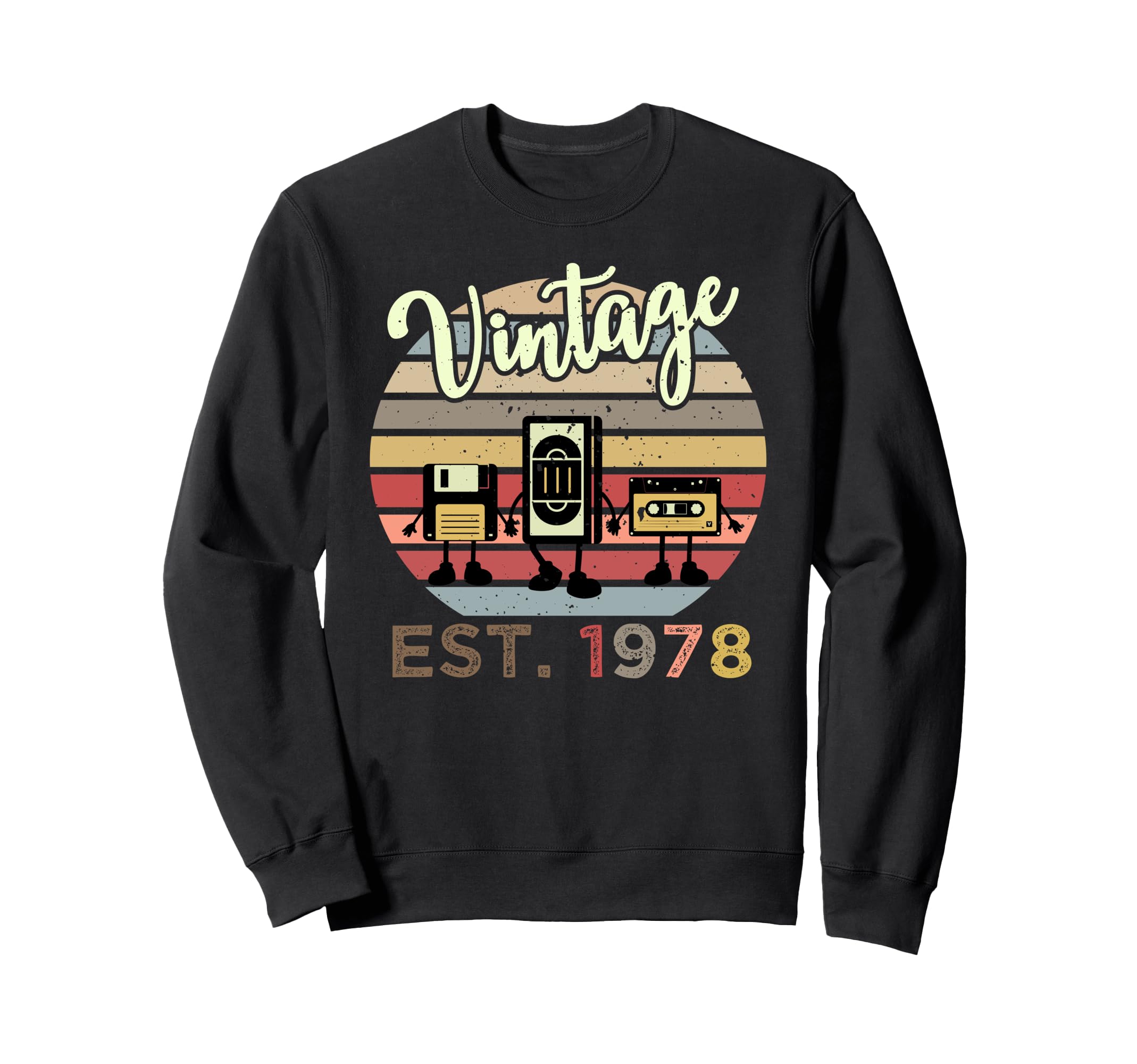 44Th Birthday 44 Years Old Est Sweatshirt - Fun Novelty Design for Adults - T-Shirt, Sweatshirt, Hoodie