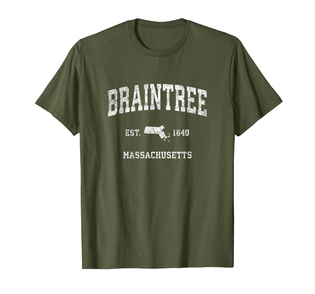 Braintree Massachusetts Ma Athletic T-Shirt - Unique Graphic Men Women - T-Shirt, Sweatshirt, Hoodie