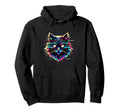 Psychedelic Cat Lover Weirdcore Hoodie - Aesthetic Graphic Unisex - T-Shirt, Sweatshirt, Hoodie