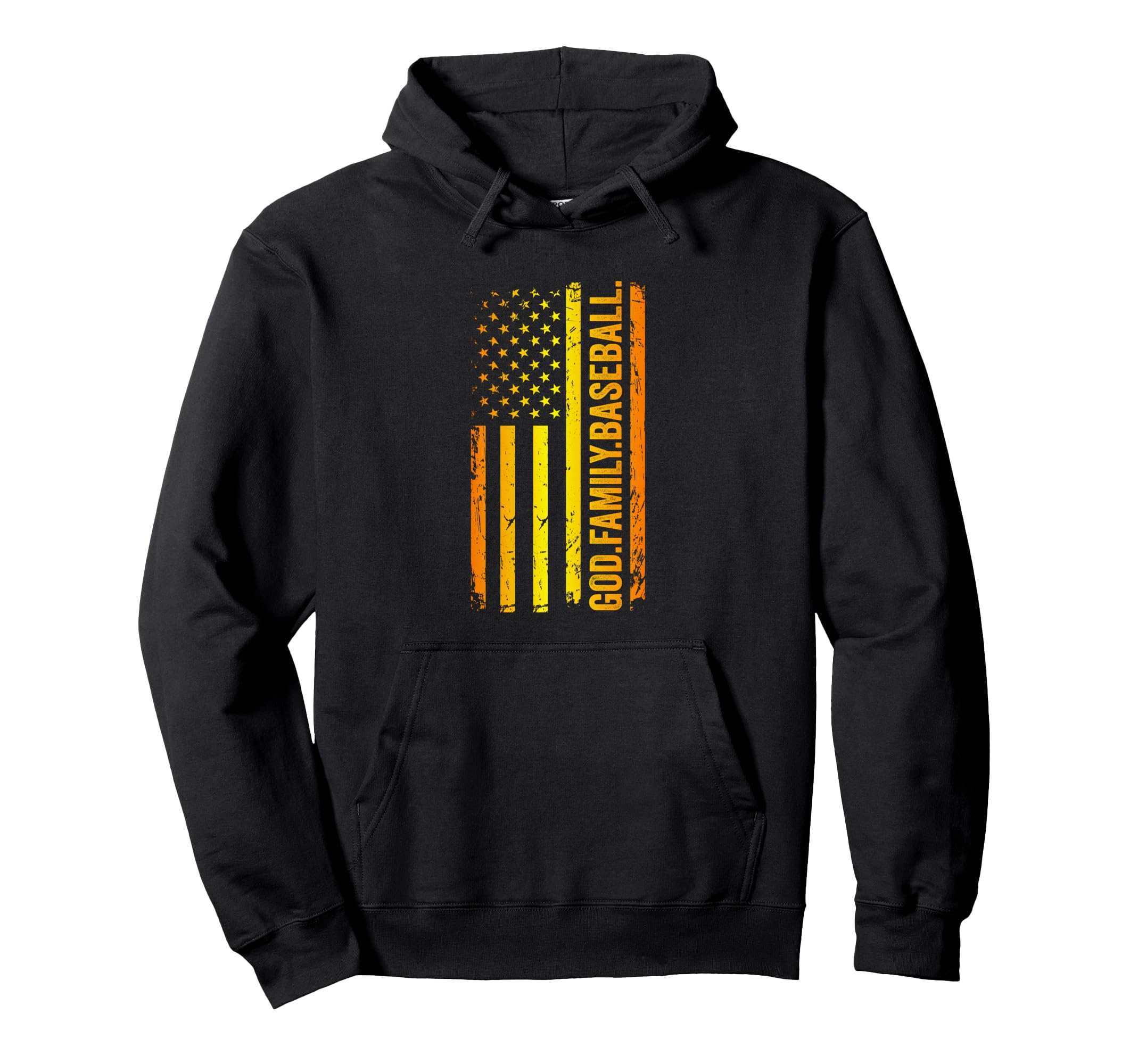 God Family Baseball Us American Flag Hoodie - Aesthetic Graphic Unisex - T-Shirt, Sweatshirt, Hoodie