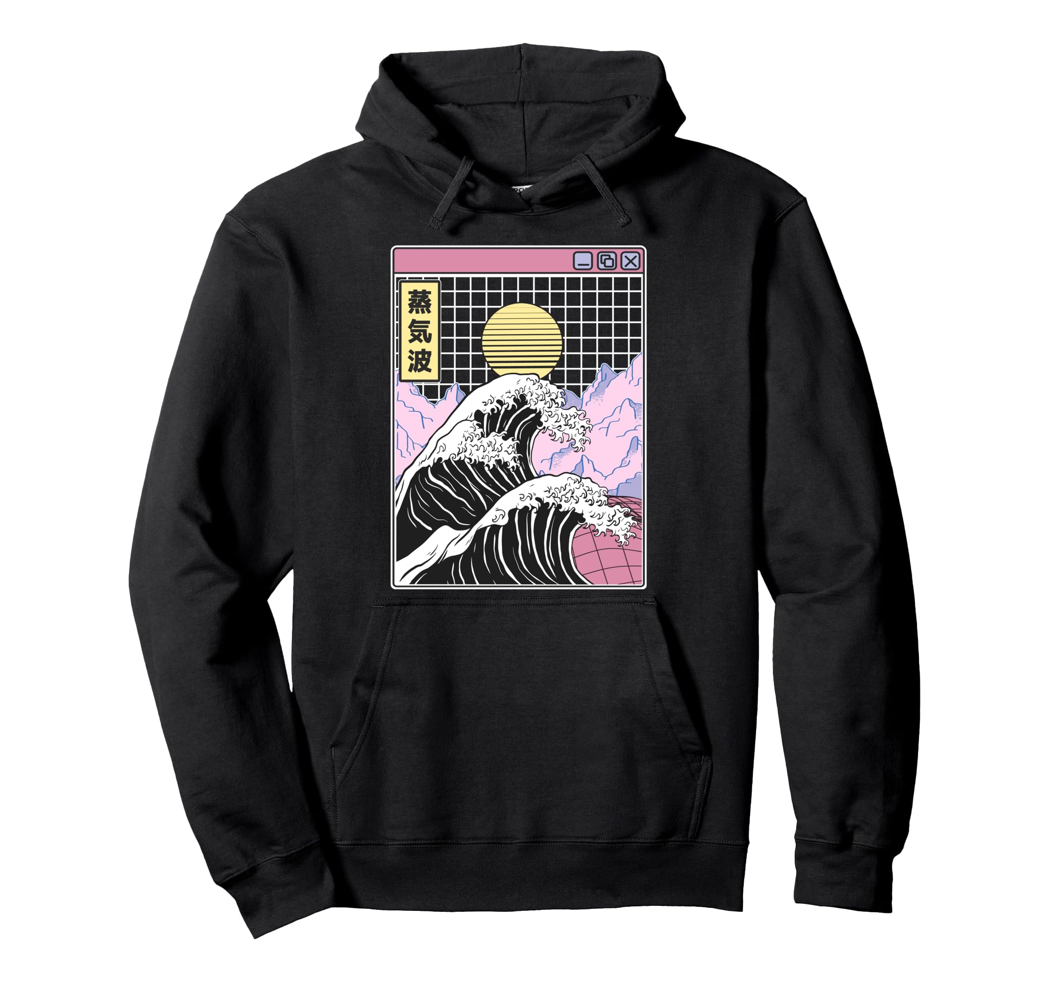 Great Wave Off Kanagawa Grid Kawaii Hoodie - Streetwear Style Men Women - T-Shirt, Sweatshirt, Hoodie