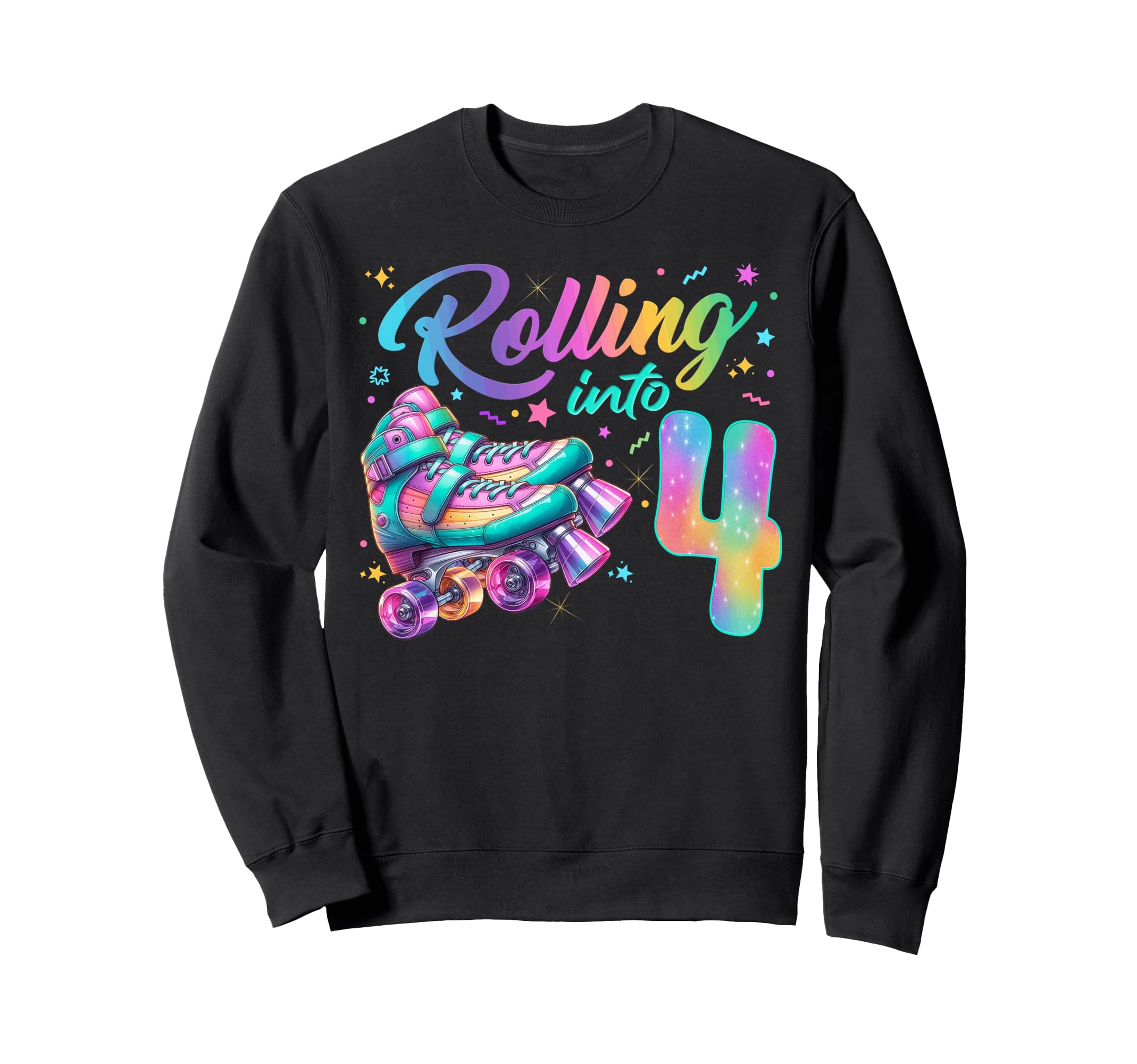 Roller Skates Birthday Skating Party Sweatshirt - Trendy Graphic Unisex - T-Shirt, Sweatshirt, Hoodie